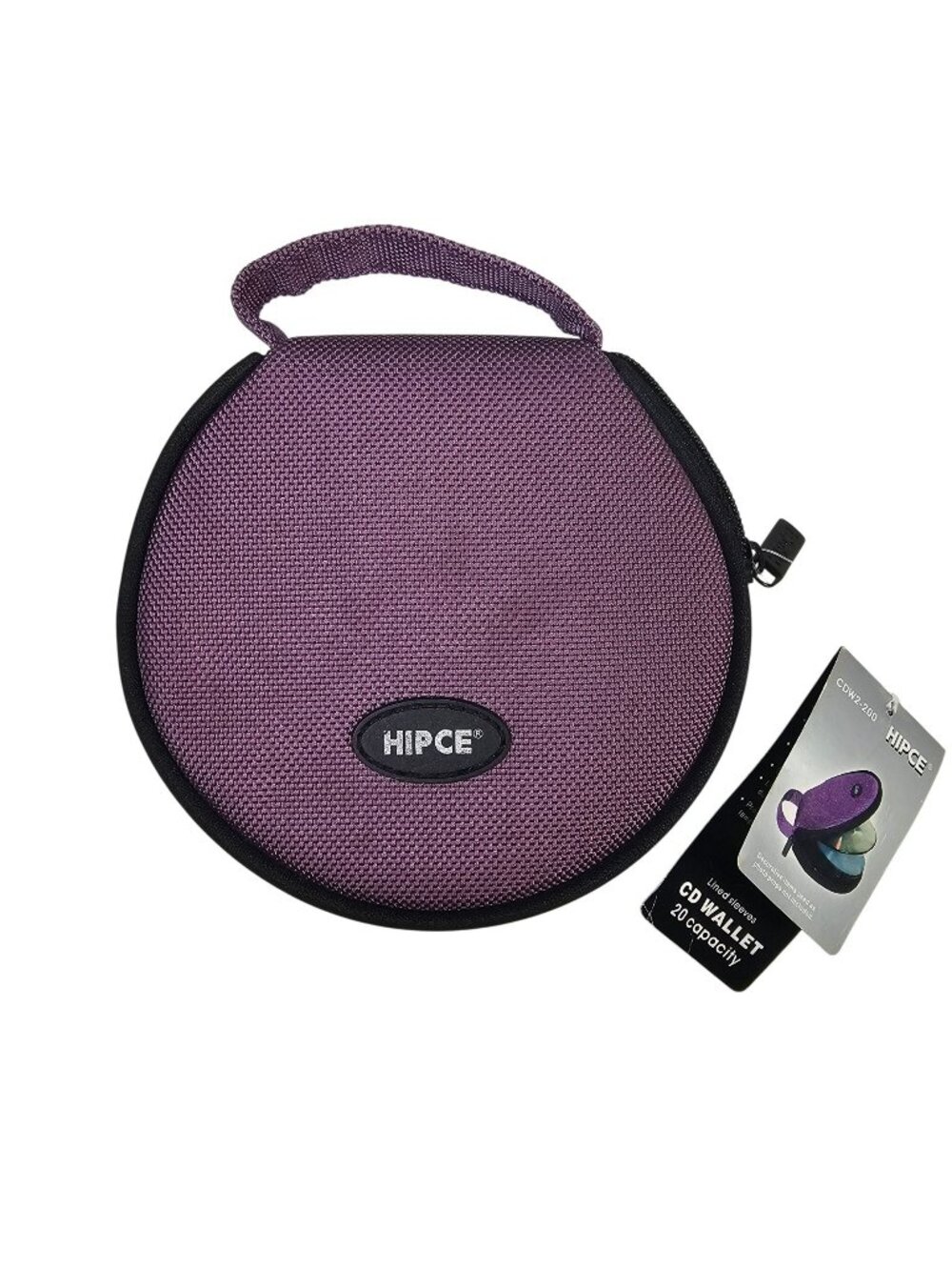 Hipce Portable 20-Disc CD/DVD/Game Wallet Holder Carry Case w/ Handle Purple